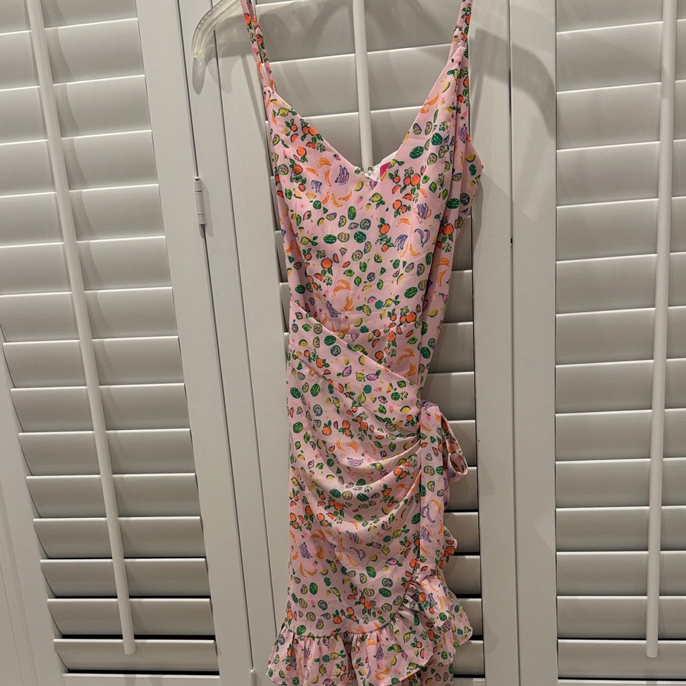 Lilly Pulitzer Alisa Ruffle Wrap Dress in Juicy Fruit